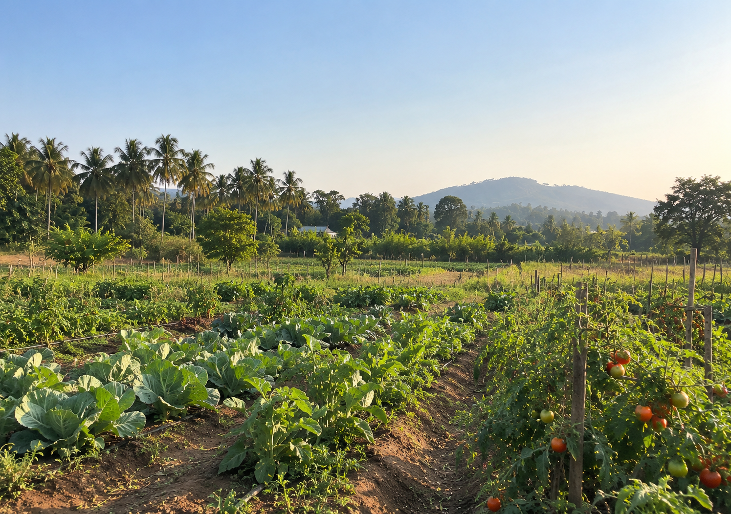 Managed farmland near Bangalore