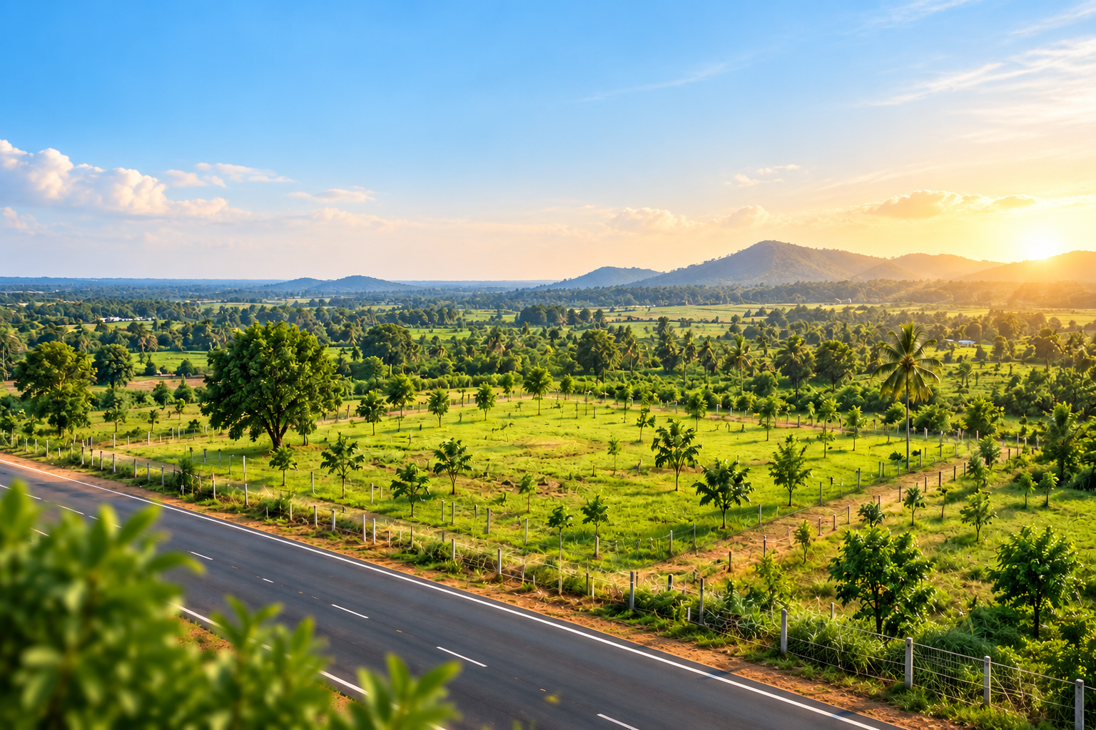 Managed farmland near Bangalore